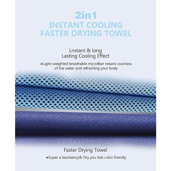 4 Packs Cooling Towel (40"x 12") - Picture 4 of 6
